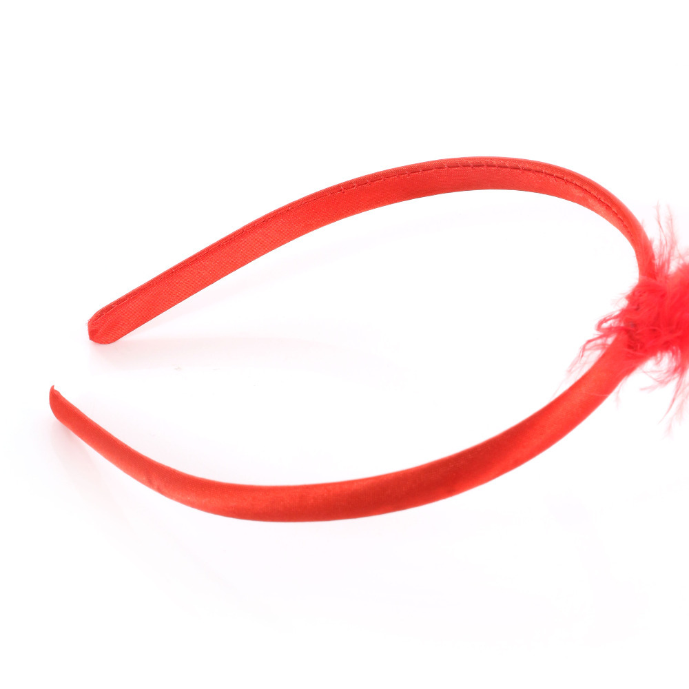 Marabou Red Devil Halo Headband Accessory