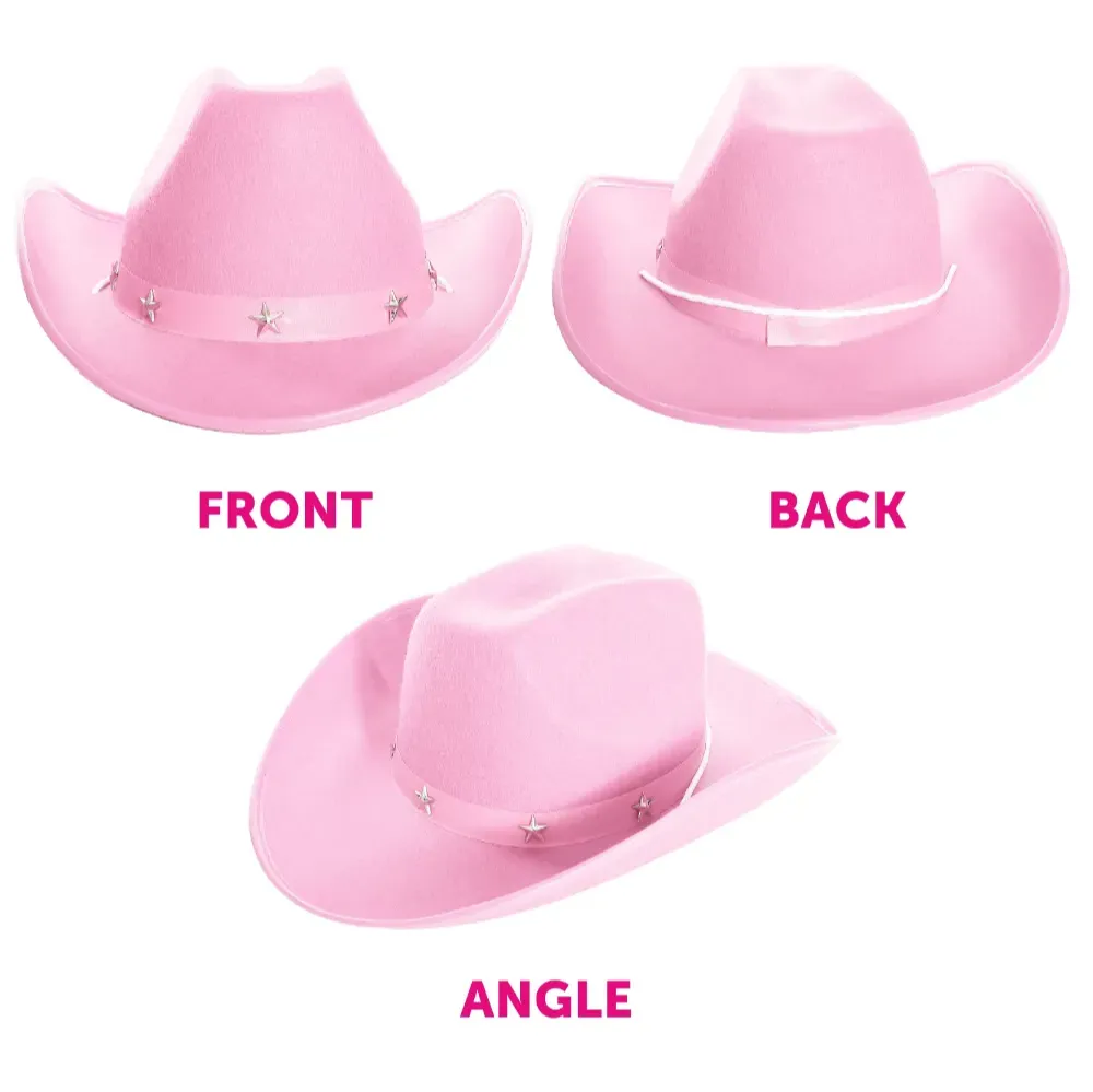 Pink Star Studded Cowboy Hat