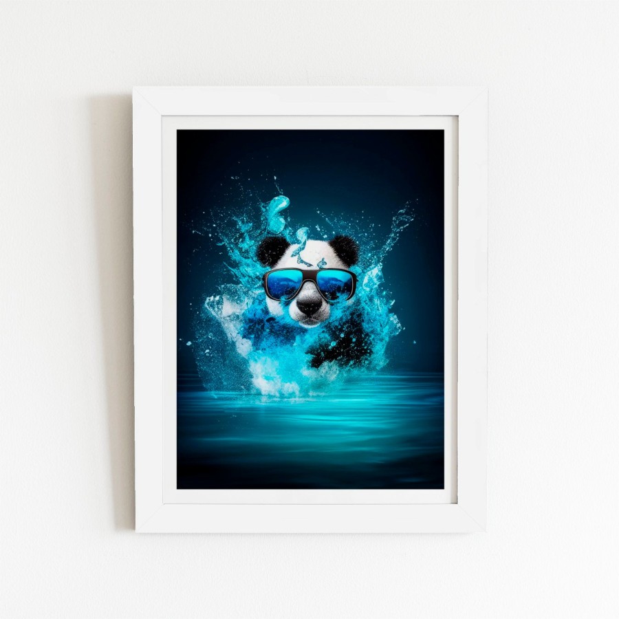 Panda Splashart Water Art Prints 12 X 16 No Frame