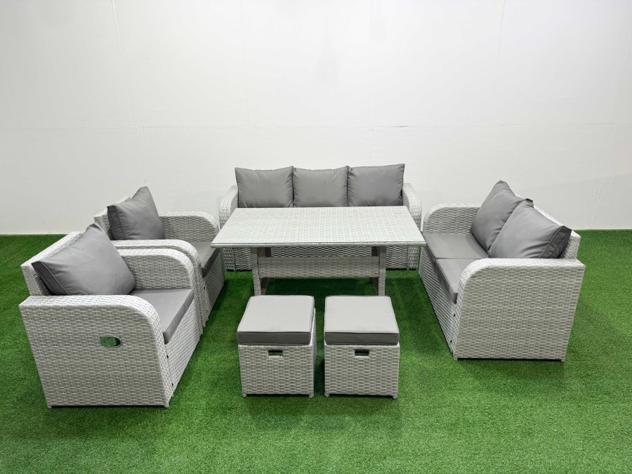 Click to view product details and reviews for Fimous Pe Rattan Garden Furniture Set Reclining Chair Sofa Double Love Seat 2 Seater Sofa Lounge Set Rectangular Dining Table 2 Stools Light Grey. Click to view product details and reviews for Fimous Pe Rattan Garden Furniture Set Reclining Chair Sofa Double Love Seat 2 Seater Sofa Lounge Set Rectangular Dining Table 2 Stools Light Grey.