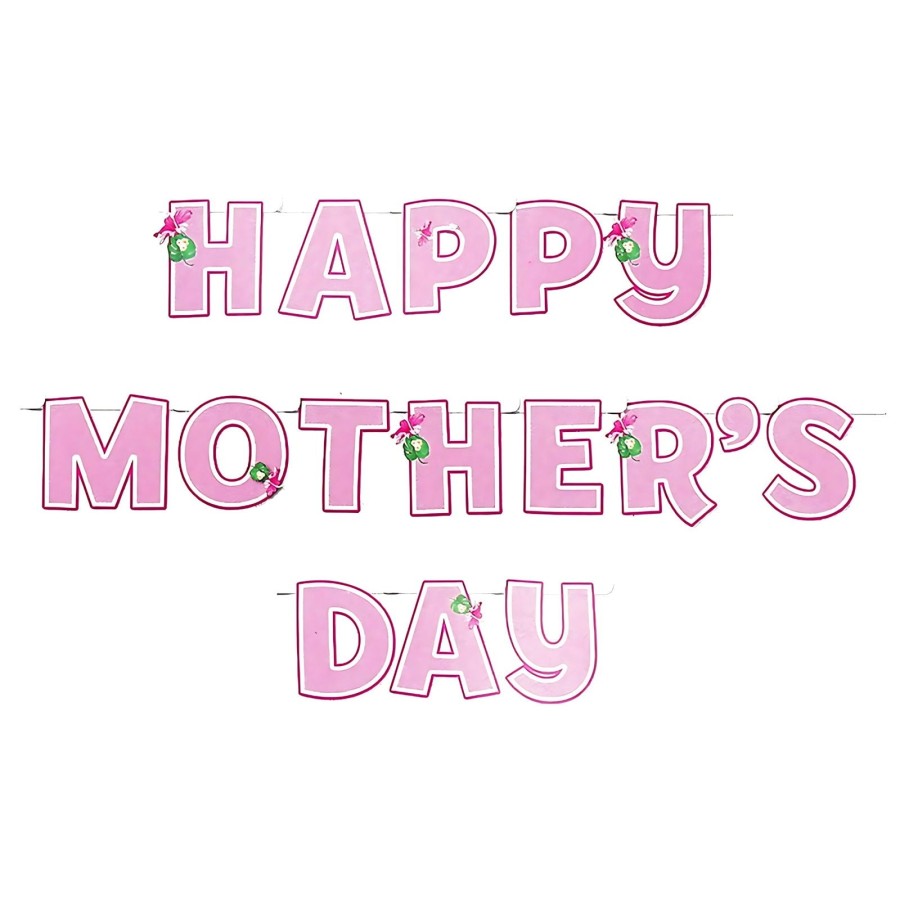 Click to view product details and reviews for Happy Mothers Day Card Banners 180cm Pink And White.