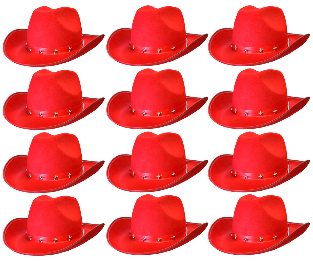 Click to view product details and reviews for Childs Red Studded Cowboy Hat Pack Of 12.