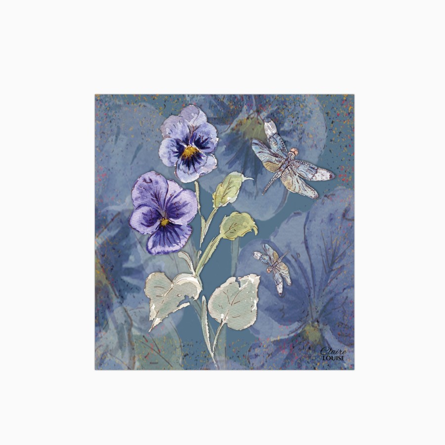 Click to view product details and reviews for Powder Bloom Pansies Glass Kitchen Splashback W700mm X H750mm.
