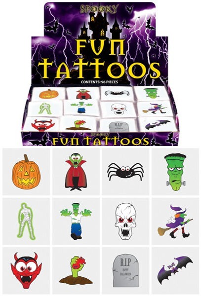 Click to view product details and reviews for 36 Adult Kids Halloween Horror Zombie Temporary Mini Tattoos Party Bag Filler.