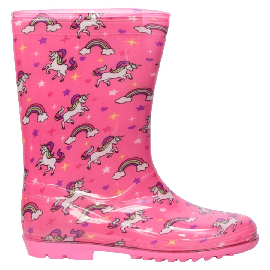 Kids Girls Wellington Wellies Non-Slip Waterproof Lightweight Rain Boots