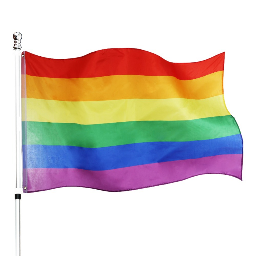 Rainbow Flag Set – 5ft x 3ft with Rainbow Pride Angel Wings