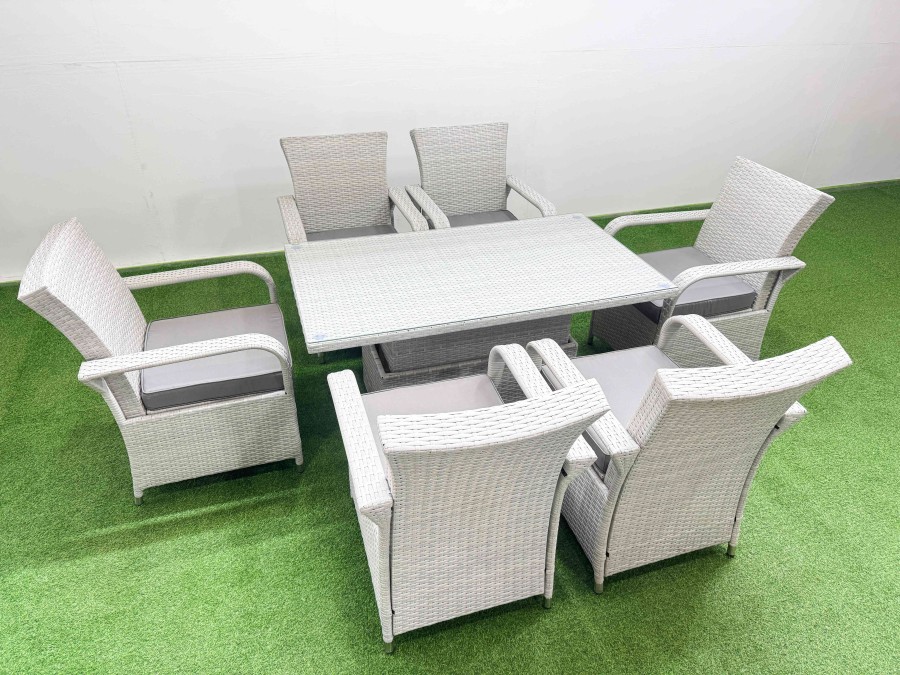 Click to view product details and reviews for Fimous Outdoor Rattan Garden Furniture Set Patio 6 Chairs Plus Height Adjustable Dining Table Sets Light Grey Mixed. Click to view product details and reviews for Fimous Outdoor Rattan Garden Furniture Set Patio 6 Chairs Plus Height Adjustable Dining Table Sets Light Grey Mixed.