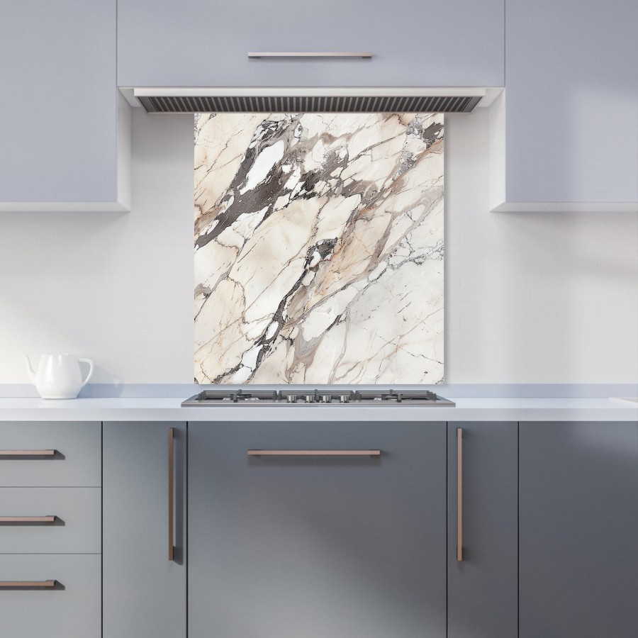 Click to view product details and reviews for Off White Marble Effect Kitchen Splashback W600mm X H650mm.