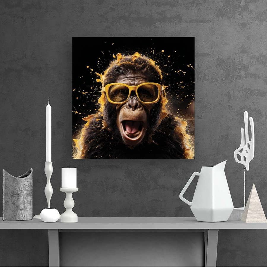 Click to view product details and reviews for Splashart Monkey Face With Yellow Glasses Canvas Large 30 X 30. Click to view product details and reviews for Splashart Monkey Face With Yellow Glasses Canvas Large 30 X 30.