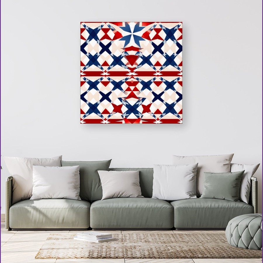 Click to view product details and reviews for American Flag Abstract Pattern Canvas Small 10 X 10.
