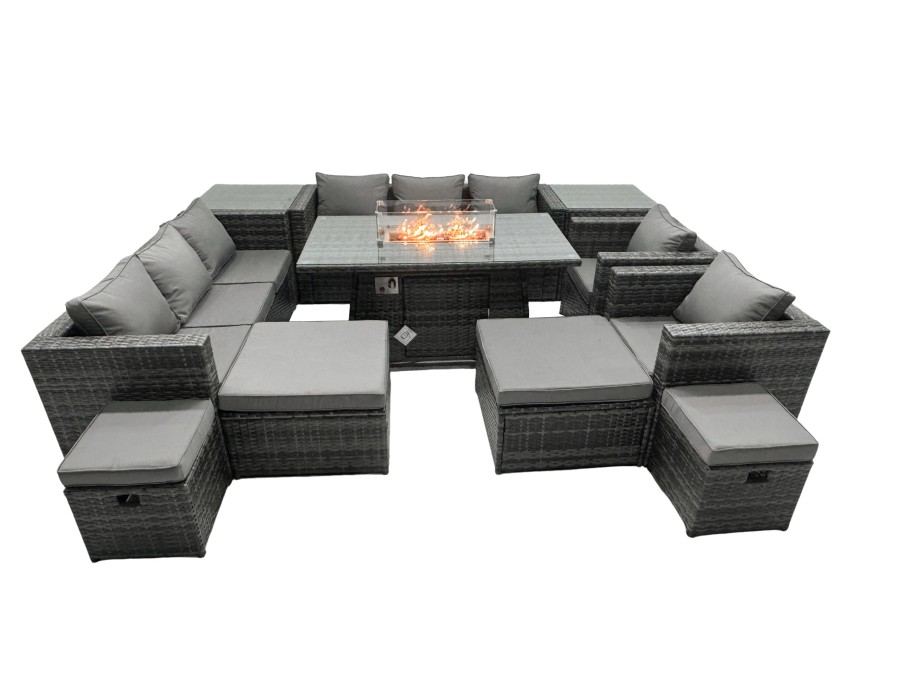 Click to view product details and reviews for Fimous Rattan Garden Furniture Firepit Dining Set 12 Seater Lounge Sofa Table Set With 2 Side Table 2 Big Footstool. Click to view product details and reviews for Fimous Rattan Garden Furniture Firepit Dining Set 12 Seater Lounge Sofa Table Set With 2 Side Table 2 Big Footstool.