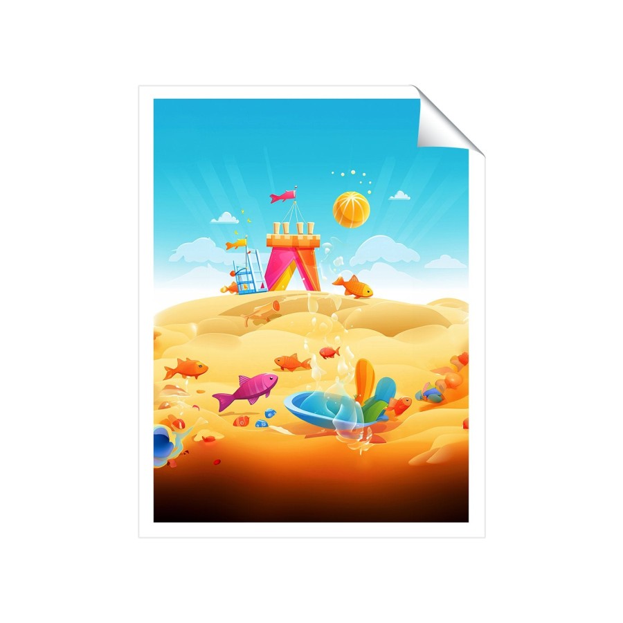 Click to view product details and reviews for Fishes On A Beach Holiday Art Prints 8 X 10 No Frame.