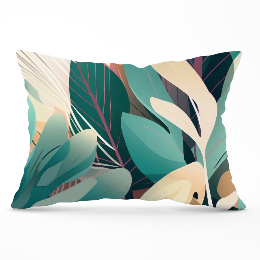 Warren Reed Abstract Tropical Leaves Cushions - 33Cm X 48Cm