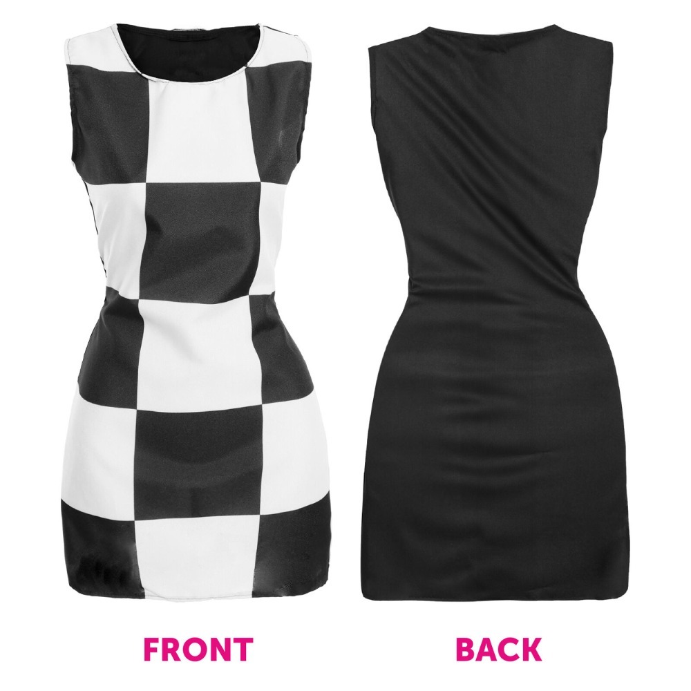 Ladies Black & White 60's Mod Costume