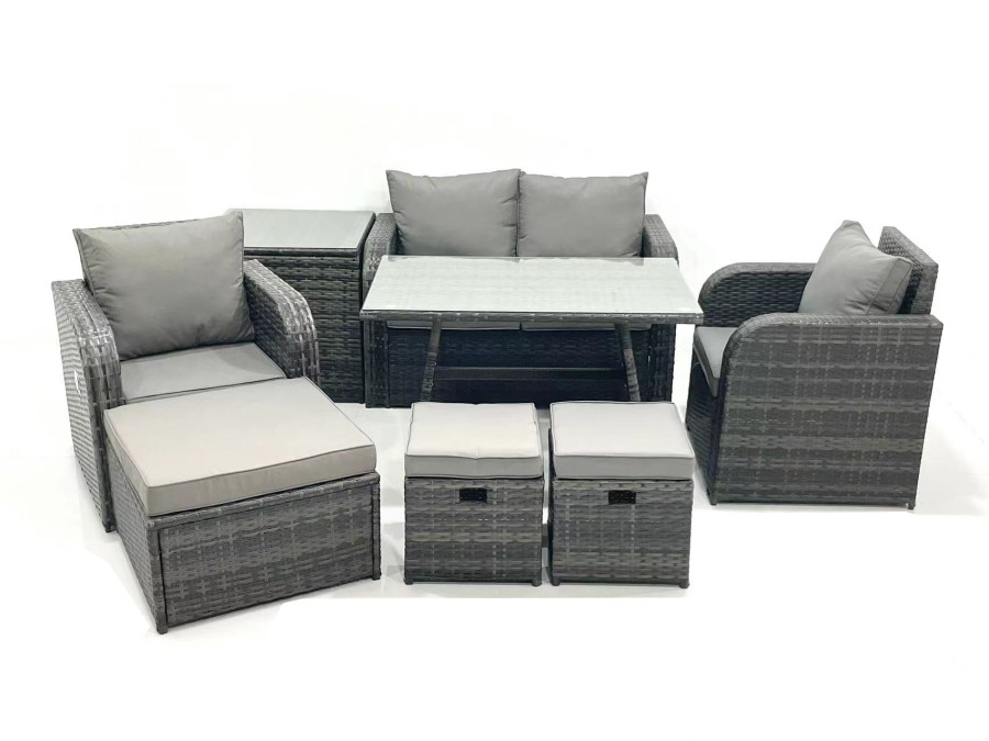 Click to view product details and reviews for Fimous Outdoor Garden Furniture Set Rattan Sofa Dining Table Set With Reclining Chair 3 Footstool Side Table Dark Grey Mixed. Click to view product details and reviews for Fimous Outdoor Garden Furniture Set Rattan Sofa Dining Table Set With Reclining Chair 3 Footstool Side Table Dark Grey Mixed.