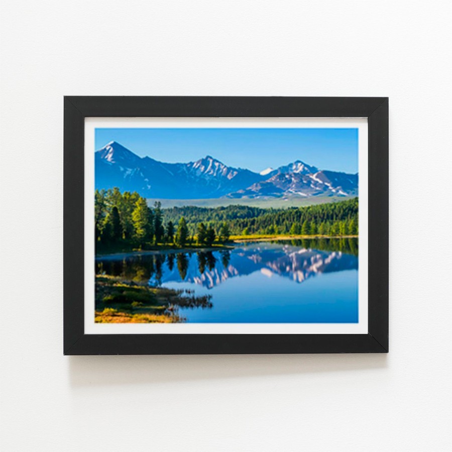 Click to view product details and reviews for Summer Mountain Lake Art Prints 8 X 10 Black Frame.