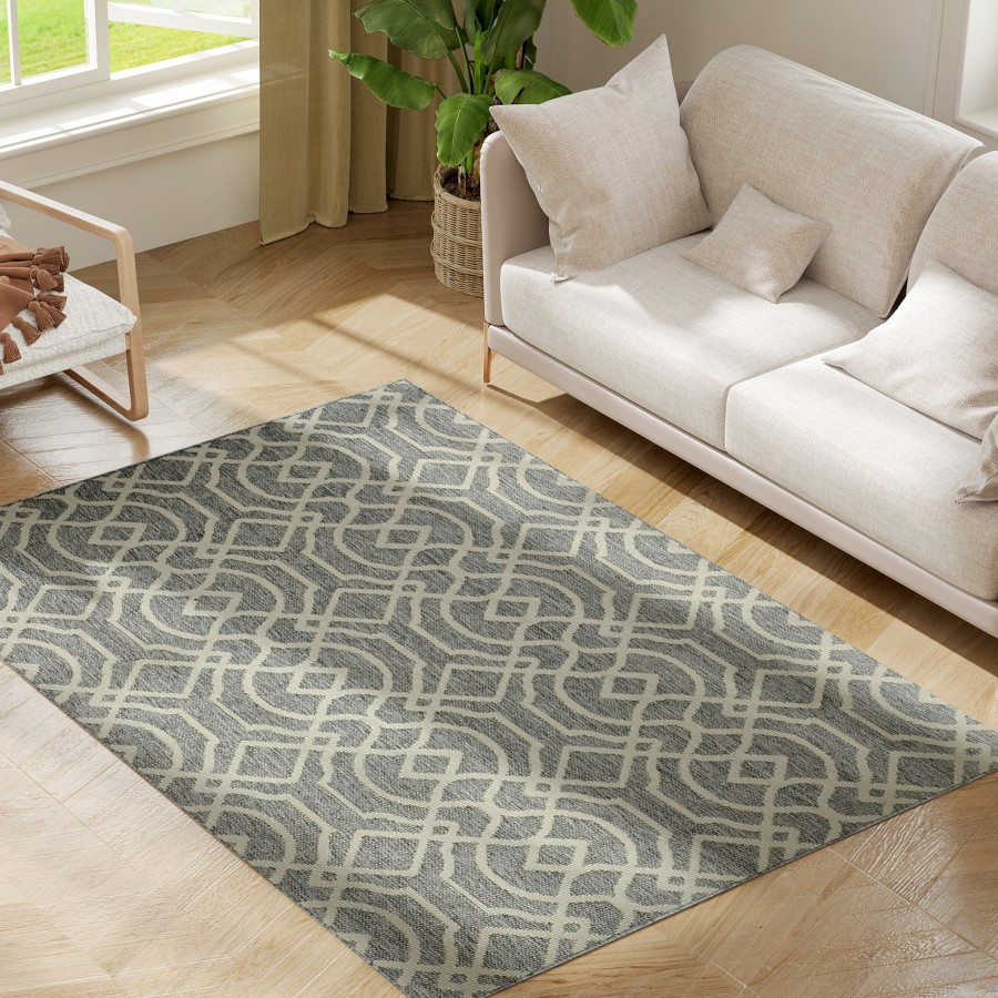 Click to view product details and reviews for Homcom Uv Resistant Indoor Outdoor Area Rug Easy Cleaning Machine Washable Rug With Geometric Pattern For Patio Garden Kitchen Bathroom Or Livin.