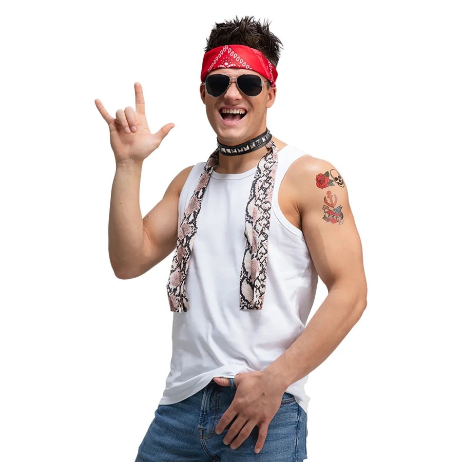 Click to view product details and reviews for Instant Rocker Set 4 Piece 1980s Adults Rock Star Fancy Dress.