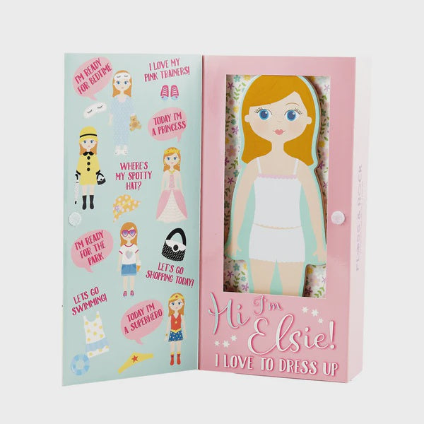 Click to view product details and reviews for Floss Rock Wooden Magnetic Dress Up Doll Elsie.