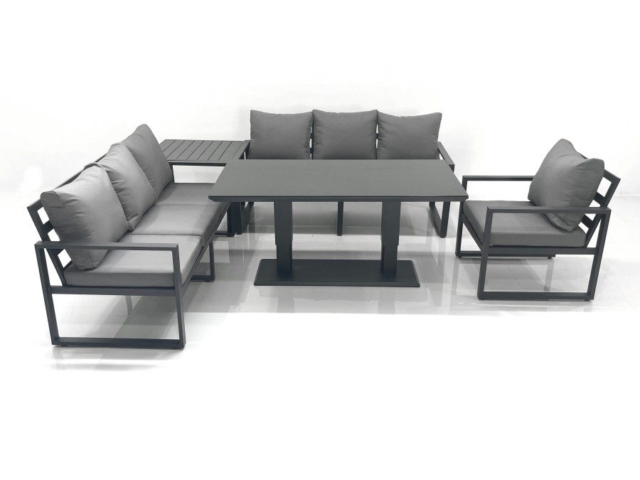 Click to view product details and reviews for Fimous Outdoor Garden Furniture Set Aluminium Lounge Sofa Adjustable Rising Lifting Dining Table Sets With Side Table Dark Grey. Click to view product details and reviews for Fimous Outdoor Garden Furniture Set Aluminium Lounge Sofa Adjustable Rising Lifting Dining Table Sets With Side Table Dark Grey.