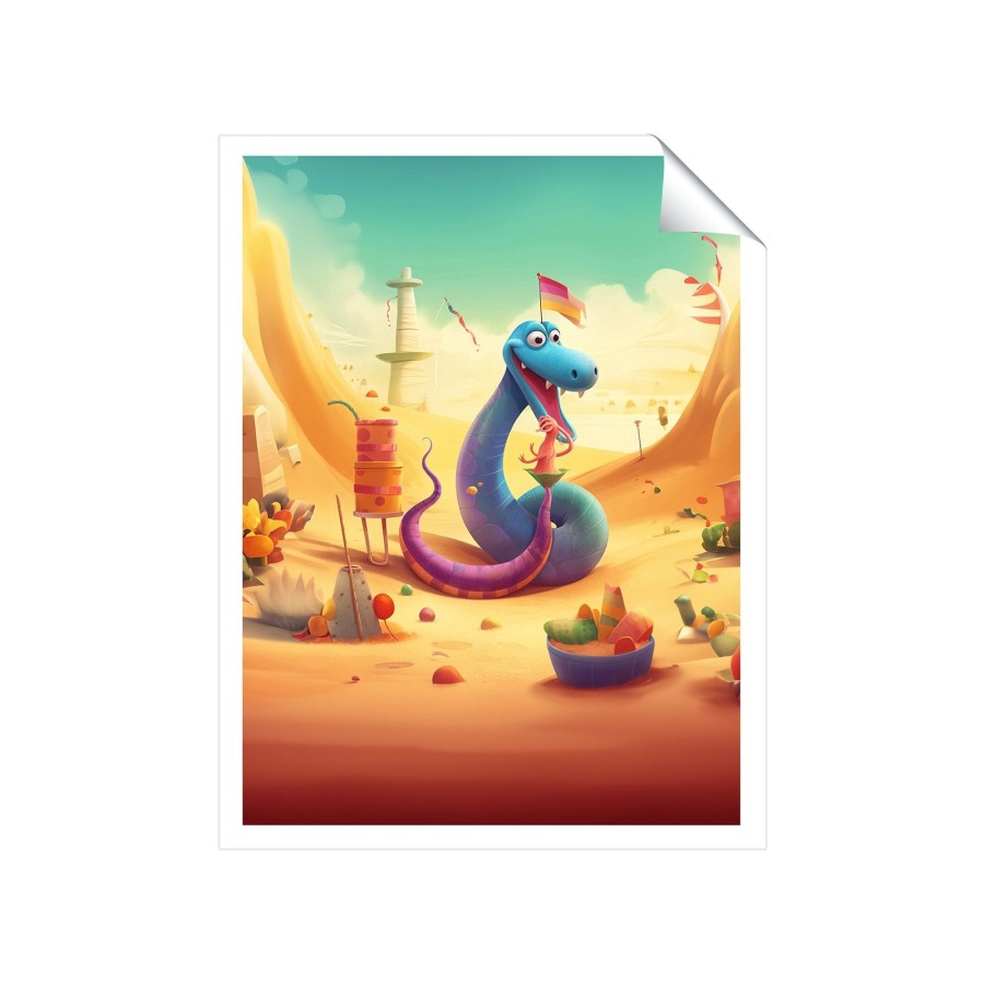 Click to view product details and reviews for Snake On A Beach Holiday Art Prints 8 X 10 No Frame.