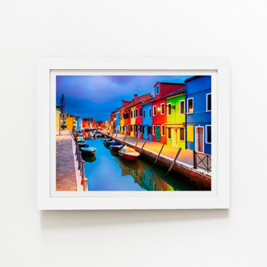 Click to view product details and reviews for Burano Island Evening Art Prints 8 X 10 White Frame.