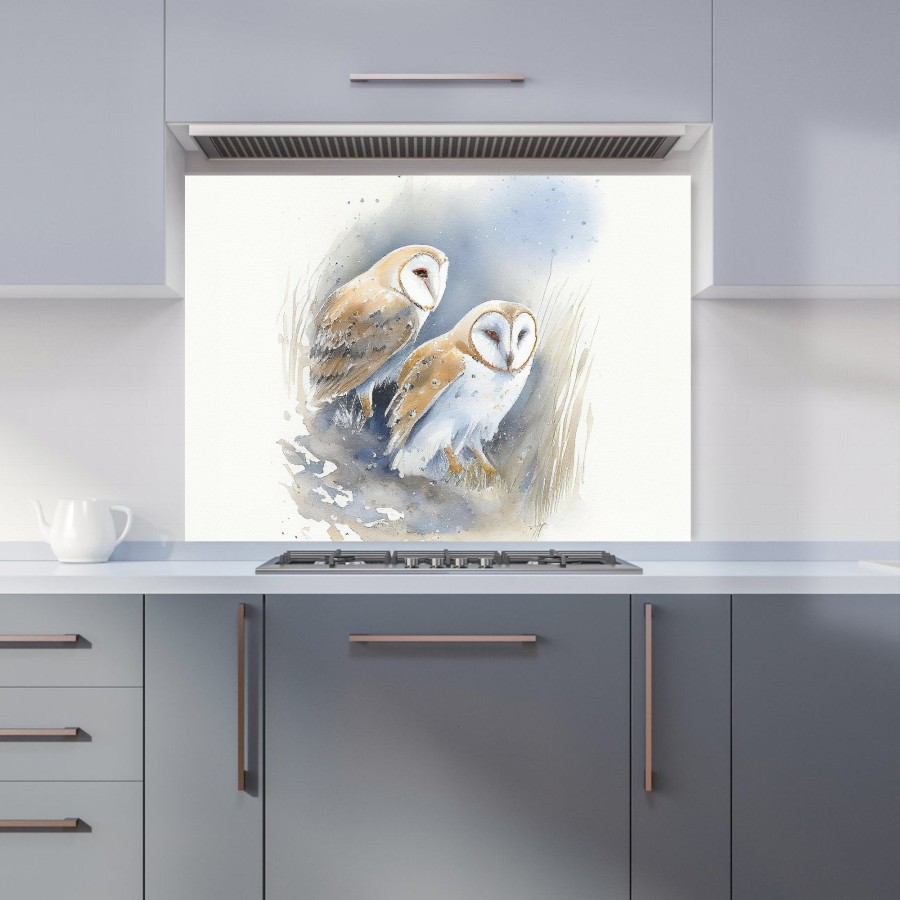 Click to view product details and reviews for Barn Ano Owls Watercolour Kitchen Splashback W595mm X H745mm.