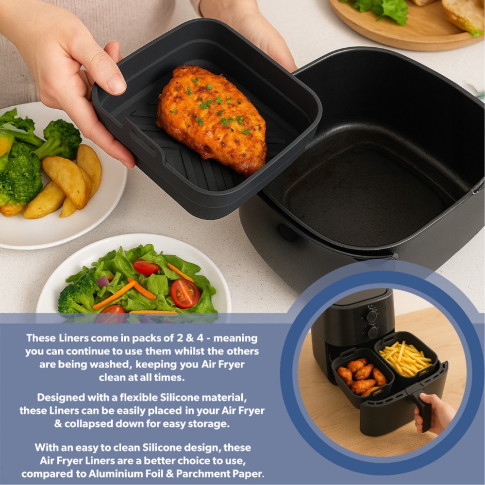 Tydi Silicone Air Fryer Liners – Pack of 2