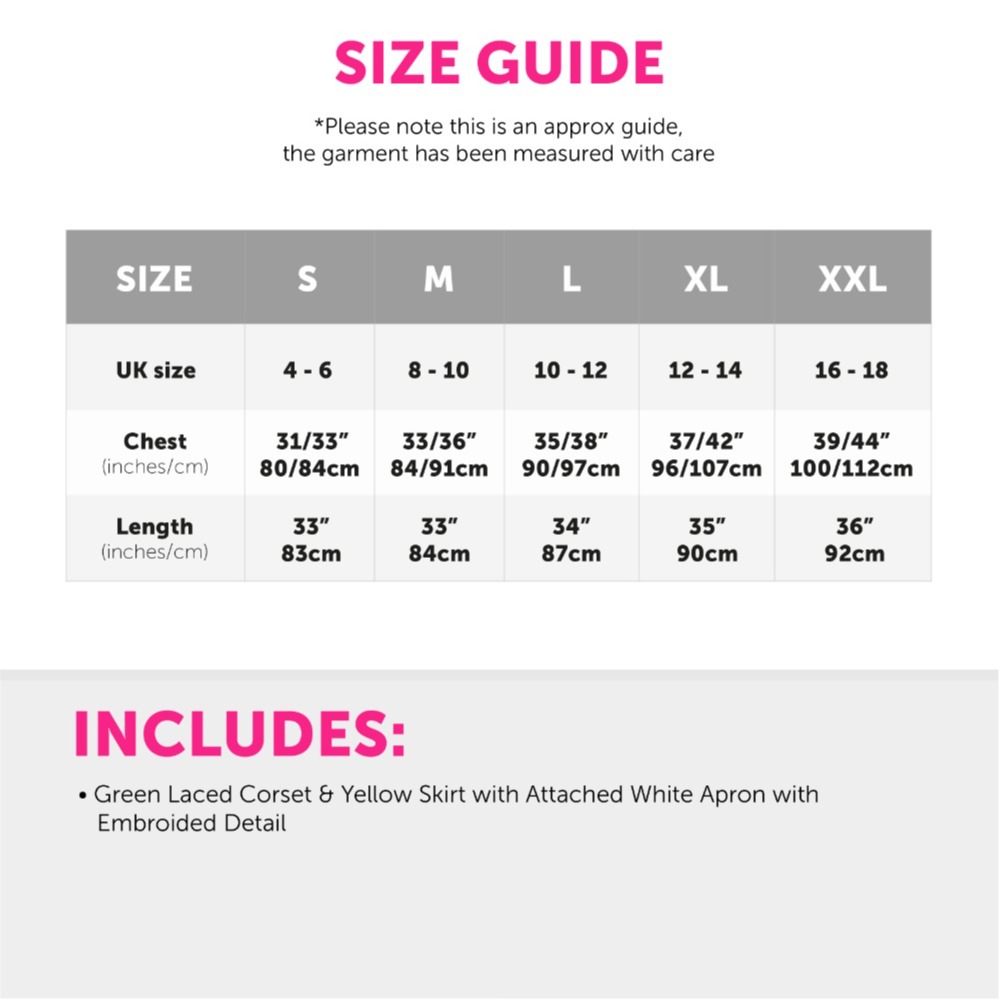 Men's Yellow & Green Bavarian Dress Stag Do Costume Set - Dress, Hat & Plaits