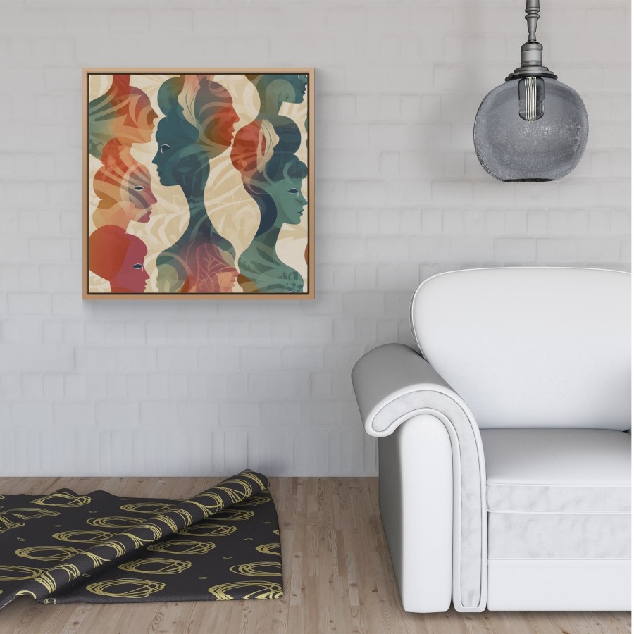 Click to view product details and reviews for Coloured Silhouette Framed Canvas 30 X 30 White.