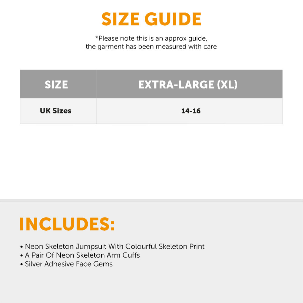 Ladies Neon Skeleton Jumpsuit