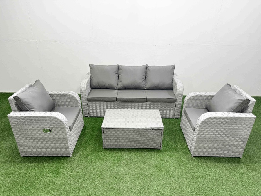 Click to view product details and reviews for Fimous Pe Rattan Garden Furniture Set Reclining Chair Sofa Lounge Sofa Set Oblong Coffee Table Light Grey. Click to view product details and reviews for Fimous Pe Rattan Garden Furniture Set Reclining Chair Sofa Lounge Sofa Set Oblong Coffee Table Light Grey.