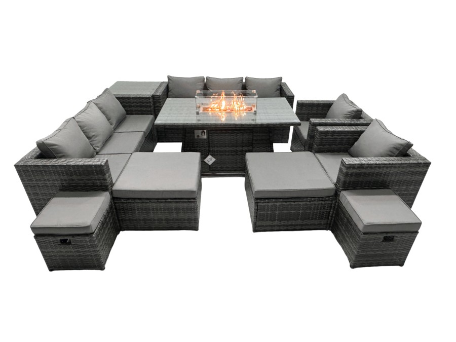 Click to view product details and reviews for Fimous Rattan Garden Furniture Firepit Dining Set 12 Seater Lounge Sofa Table Set With Side Table 2 Big Footstool. Click to view product details and reviews for Fimous Rattan Garden Furniture Firepit Dining Set 12 Seater Lounge Sofa Table Set With Side Table 2 Big Footstool.
