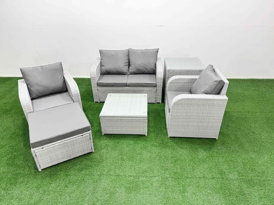 Click to view product details and reviews for Fimous Light Grey Pe Wicker Rattan Garden Furniture Set Sofa Set Reclining Adjustable Chair Square Coffee Table 5 Seater With Footstool Side Table. Click to view product details and reviews for Fimous Light Grey Pe Wicker Rattan Garden Furniture Set Sofa Set Reclining Adjustable Chair Square Coffee Table 5 Seater With Footstool Side Table.