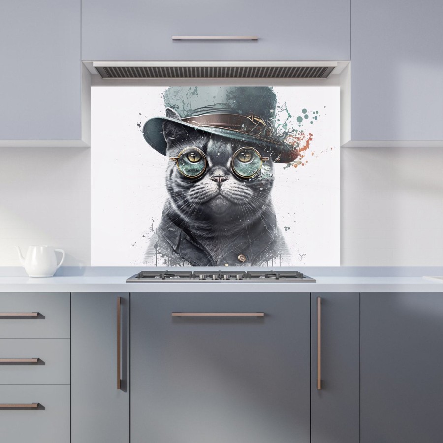 Click to view product details and reviews for British Shorthair Cat Splashart Kitchen Splashback W900mm X H650mm.