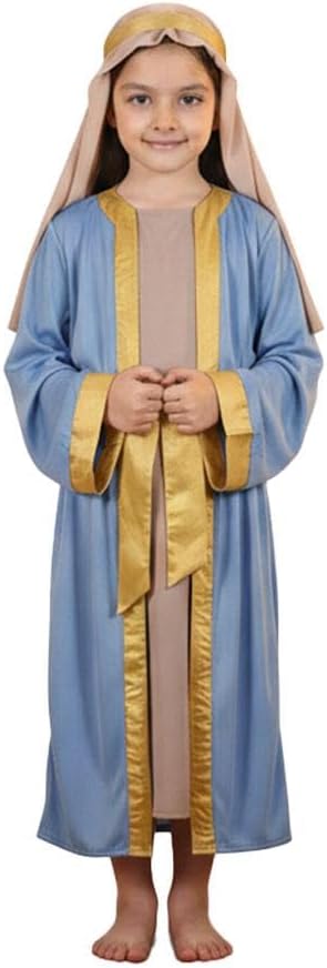 Click to view product details and reviews for Kids Girls Xmas Nativity Mary Outfit School Play Fancy Dress Mary Outfit 9 11 Years Sky Blue.
