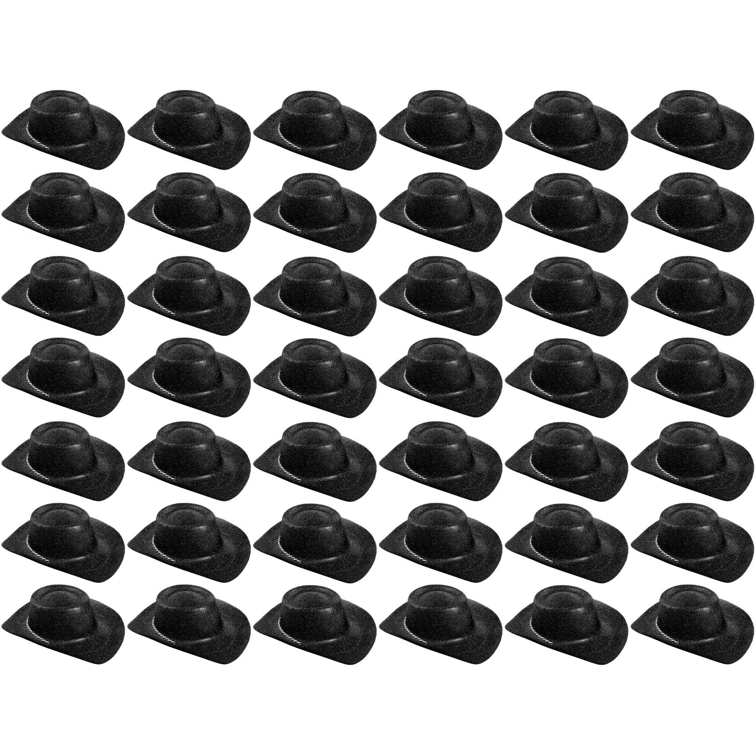 Click to view product details and reviews for Black Glitter Cowboy Hat Pack Of 48.