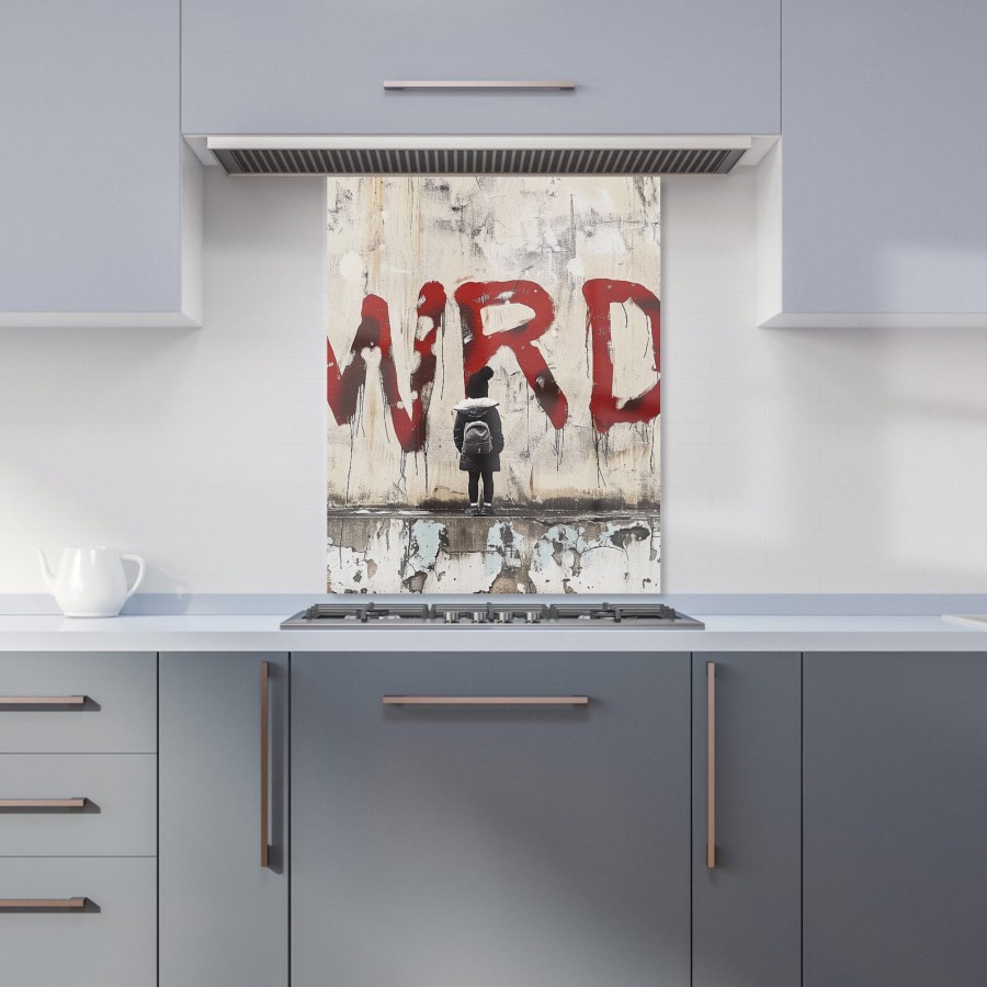 Click to view product details and reviews for Banksy Inspired Warren Reed Designer Kitchen Splashback W600mm X H750mm.