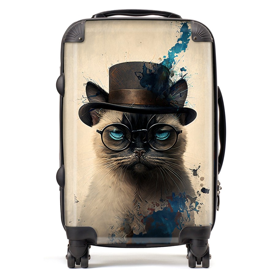 Warren Reed Siamese Cat Splashart Suitcase - Cabin