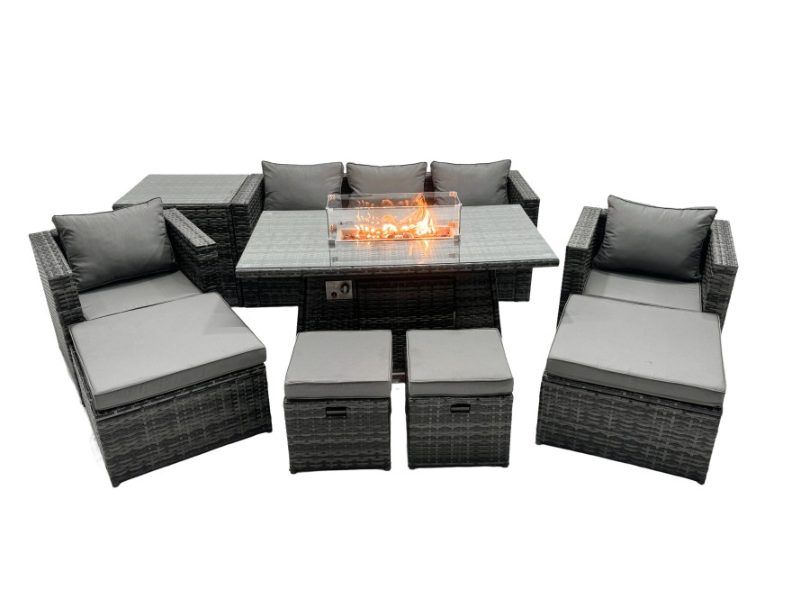 Click to view product details and reviews for Fimous Rattan Garden Furniture Firepit Dining Set 9 Seater Lounge Sofa Table Set With Side Table 4 Footstool. Click to view product details and reviews for Fimous Rattan Garden Furniture Firepit Dining Set 9 Seater Lounge Sofa Table Set With Side Table 4 Footstool.