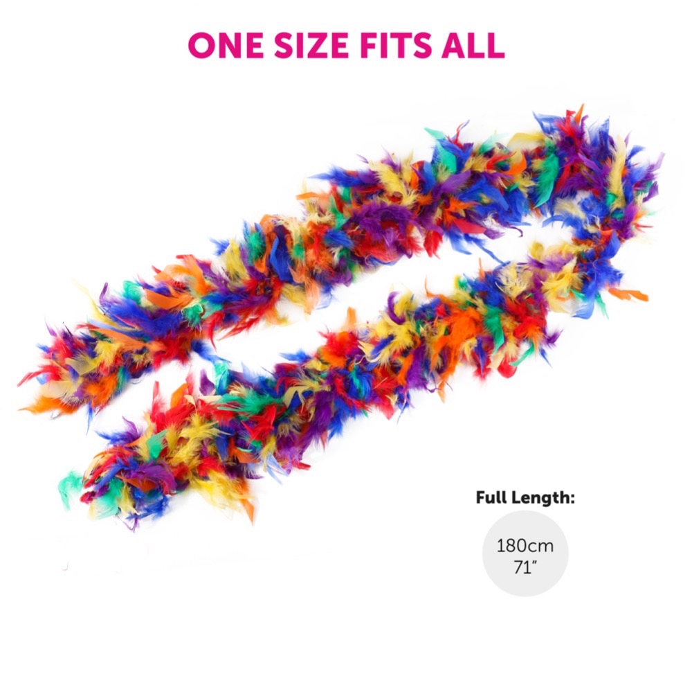 Elton John Set, Hat, Wig, Glasses & Boa - Boa