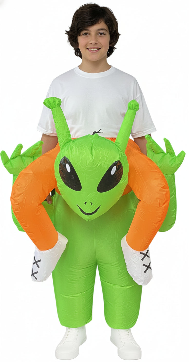 Click to view product details and reviews for Kids Inflatable Alien Costume Fancy Dress Green Blow Up Suit Halloween Costume 12 14 Years Green.