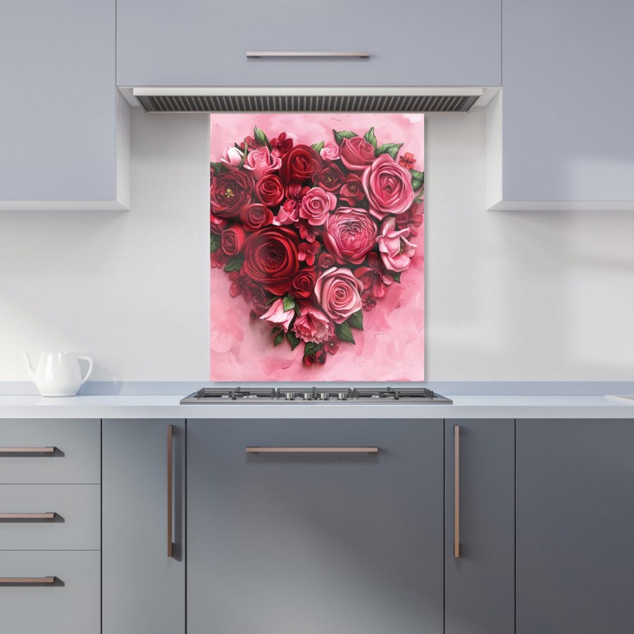 Click to view product details and reviews for Heart Of Roses Kitchen Splashback W600mm X H750mm.
