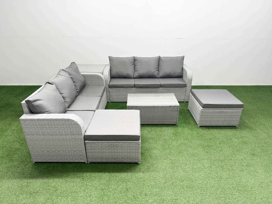 Click to view product details and reviews for Fimous Outdoor Garden Furniture Sets 8 Seater Wicker Rattan Furniture Sofa Sets With Rectangular Coffee Table High Back Lounge Sofa 2 Big Footstool Si. Click to view product details and reviews for Fimous Outdoor Garden Furniture Sets 8 Seater Wicker Rattan Furniture Sofa Sets With Rectangular Coffee Table High Back Lounge Sofa 2 Big Footstool Si.