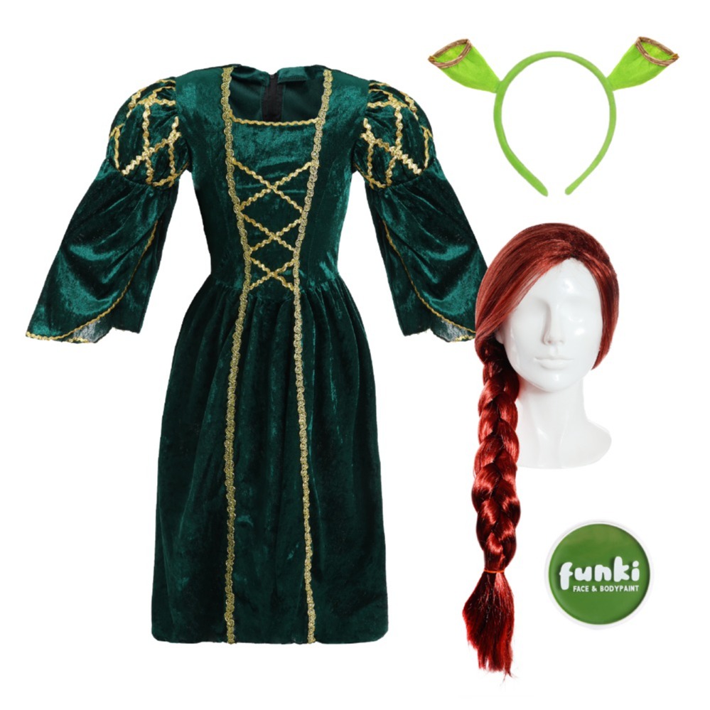 Girls Green Princess Ogre Costume