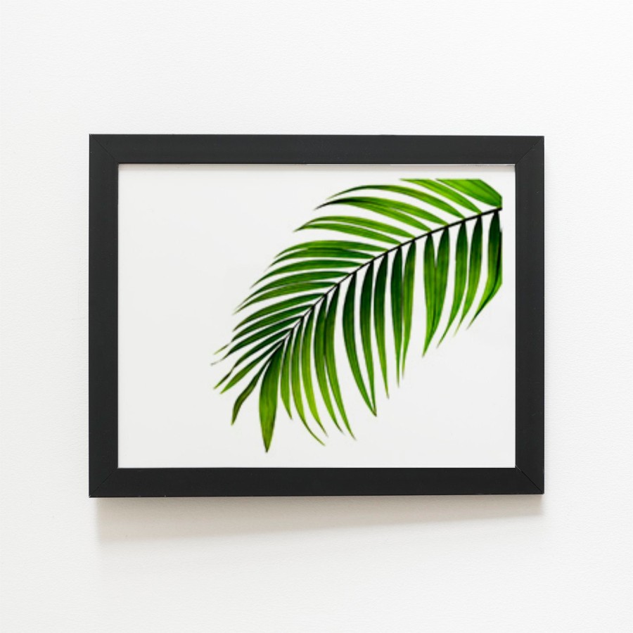 Click to view product details and reviews for Single Palm Leaf Art Prints 8 X 10 Black Frame.