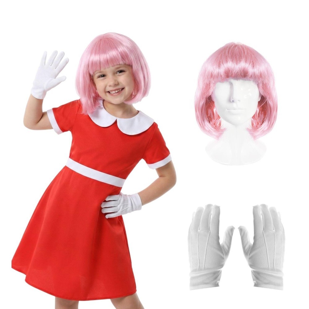 Click to view product details and reviews for Girls Pink Hedgehog Costume 3 Pcs Dress Wig Gloves Large.