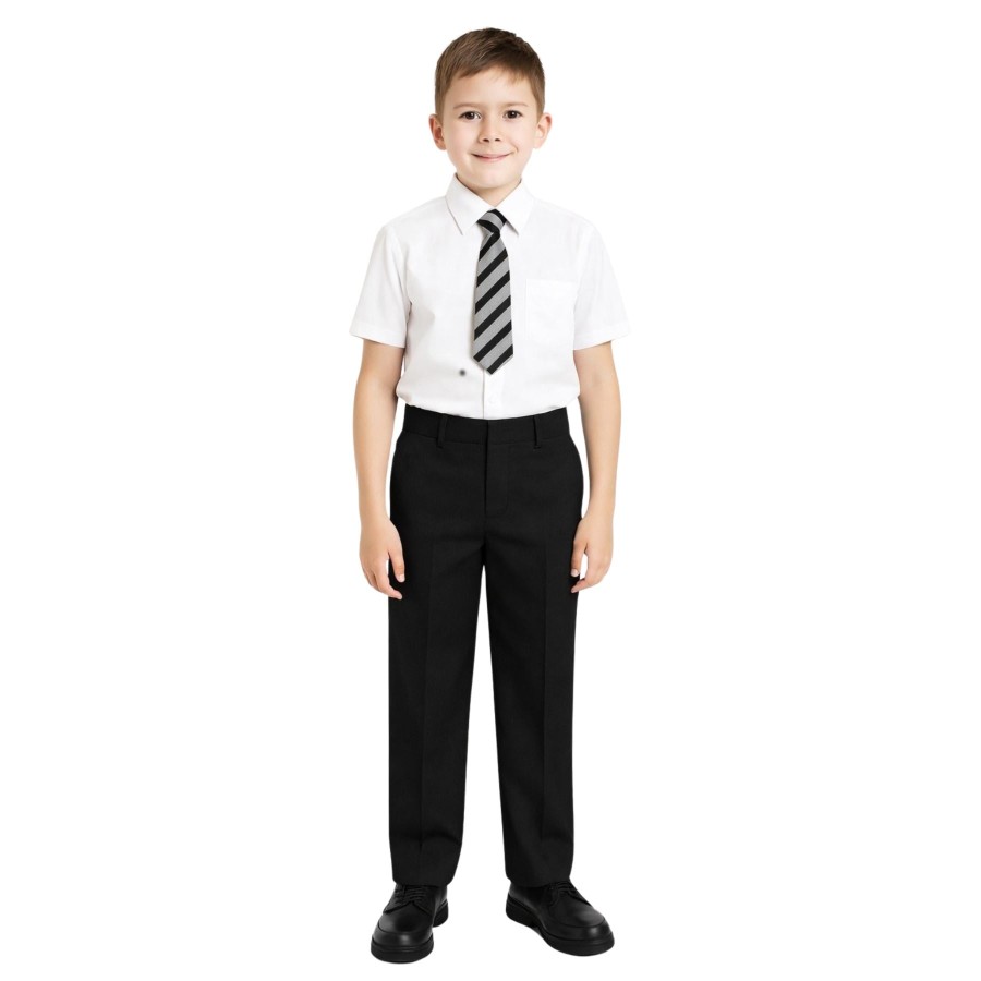 Click to view product details and reviews for Kids Boys Pants Plain School Uniform Pull Up Regular Fit Elasticated Trouser 13 14 Years Jet Black.