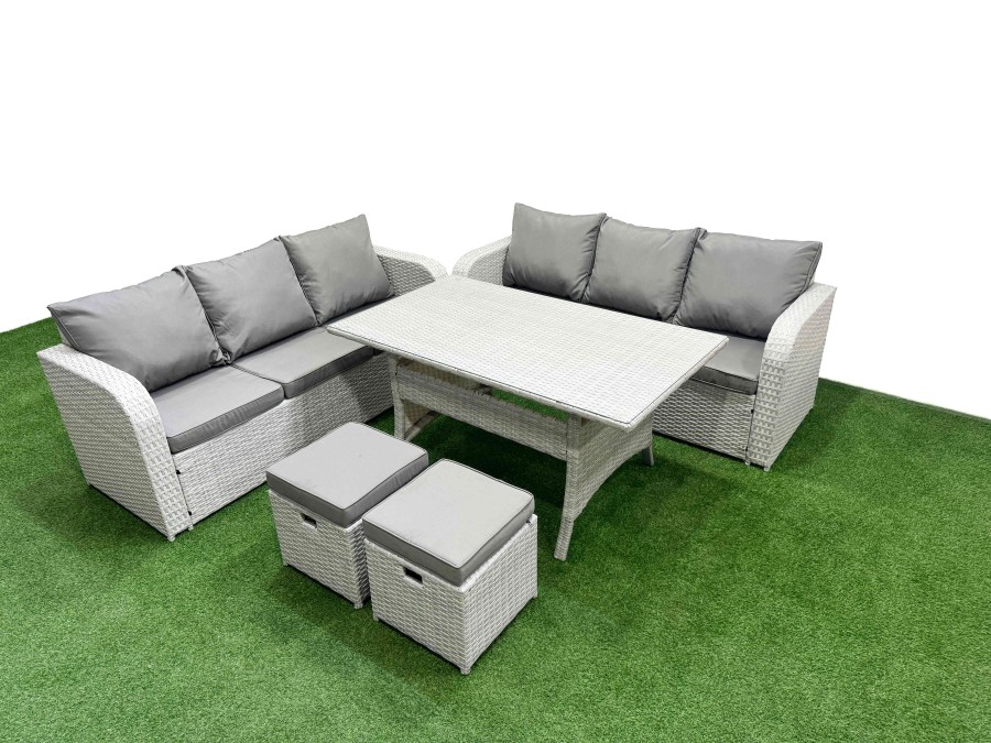Click to view product details and reviews for Fimous Outdoor Garden Furniture Sets 8 Seater Wicker Rattan Furniture Sofa Sets With Rectangular Dining Table High Back Lounge Sofa Stools Light Grey. Click to view product details and reviews for Fimous Outdoor Garden Furniture Sets 8 Seater Wicker Rattan Furniture Sofa Sets With Rectangular Dining Table High Back Lounge Sofa Stools Light Grey.