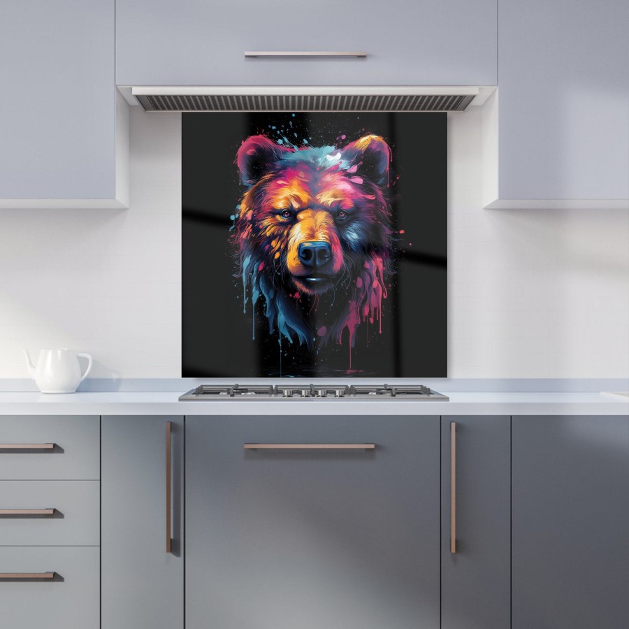 Click to view product details and reviews for Splashart Bear Face Kitchen Splashback W600mm X H600mm.